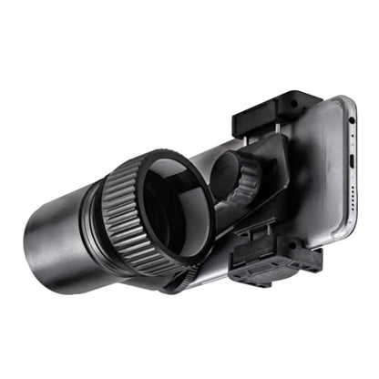 Premium Rifle Scope Camera Mount – Sleek All-Aluminum Smartphone Adapter with Tool-Free Fast Lock – Dual Viewing Angles for Hunting & Birding