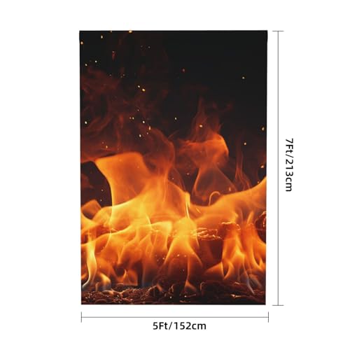 Dancing Fire Backdrop Background for Photography 5x7ft Photobooth Professional Photo Backdrop Curtains Video Photography Studio Photo Backgrounds Banner Booth Background Screen Parties - color: Dancing Fire