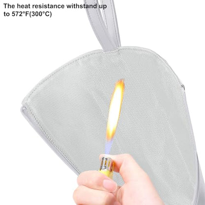 BUBM Hot Iron Holder & Mat, Heat Resistant Hair Tools Travel Bag Portable Organizer Cover Pouch for Curling Irons, Flat Irons, Hair Straightener and Styling (Silver) - color: Silver