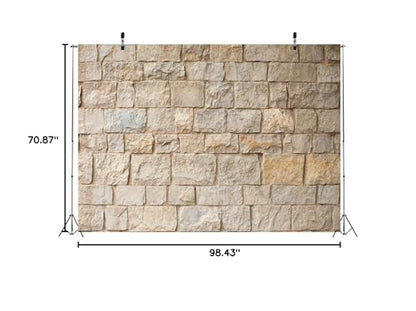8x6ft Fabric Brick Stone Wall Backdrop - Old Outdoor Rock Stone Wall Textures Background for Medieval Castle, Party Decorations, Baby Shower, Kids & Adults Portarit Photo Props - size: 8x6ft