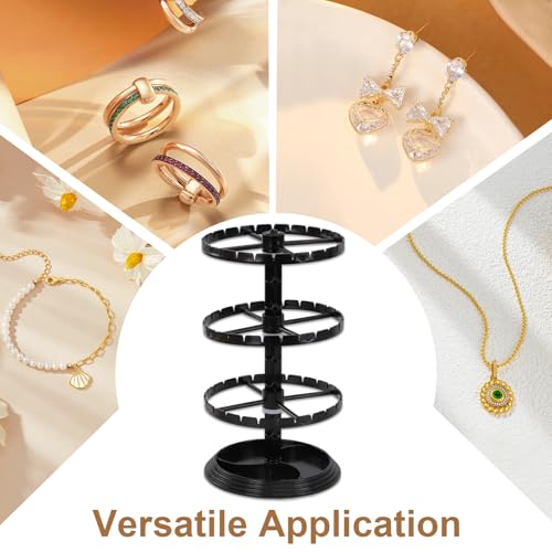 3 Tier Rotating Jewelry Display Stand, Necklace Holder, Jewelry Tree Stand, Plastic Spinning Display Rack for Vendors Events Necklace Keychain Earring Ring Holder Retail Organizer Supplies