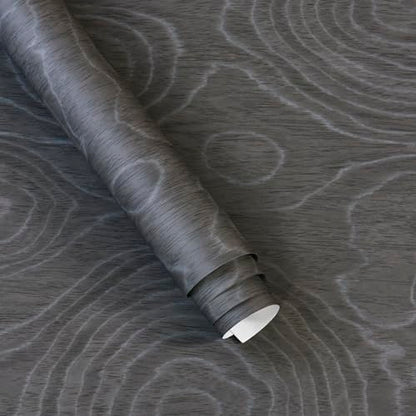 16"x118" Thickened Grey Wooden Wallpaper Textured Dark Peel and Stick Contact Paper Removable Adhesive Faux Retro Wood Vinyl Wrap Natural Wall Paper for Shelves Backsplash Background Wall - color: Dark Gray, size: 15.7" x 118"