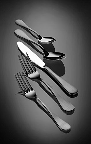 Artaste 56914 Rain 18/10 Stainless Steel Flatware 36-Piece Set, Black Finished, Service for 12 - color: Black