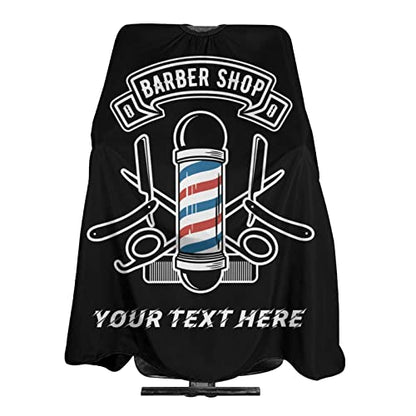 Custom Waterproof Barber Cape Personalized Text Barber Shop Salon Cape for Men Customized Hair Cutting Cape - color: Barber-3