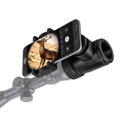 Premium Rifle Scope Camera Mount – Sleek All-Aluminum Smartphone Adapter with Tool-Free Fast Lock – Dual Viewing Angles for Hunting & Birding