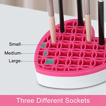 Silicone Makeup Brush Holder, Cosmetic Organizer, Pen Holder for Desk, Pencil Case, Sewing Tool, Beauty Tool, Brushes, Scissors, Toothbrush Holders (Blue) - color: Blue