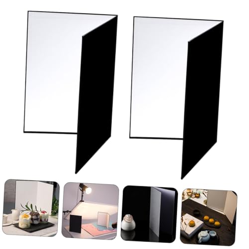 Lurrose 2pcs A4 Photography Light Reflector Board Foldable Photo Reflector for Studio and Outdoor Use, Portable Camera Lighting Diffuser Reflective Panel