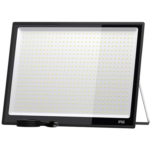 XXBSAZ 500W LED Flood Light 75000LM, Commercial Outdoor Stadium Light, IP66 Waterproof, High Mast Parking Lot Lighting, 5000K Daylight, AC85-277V
