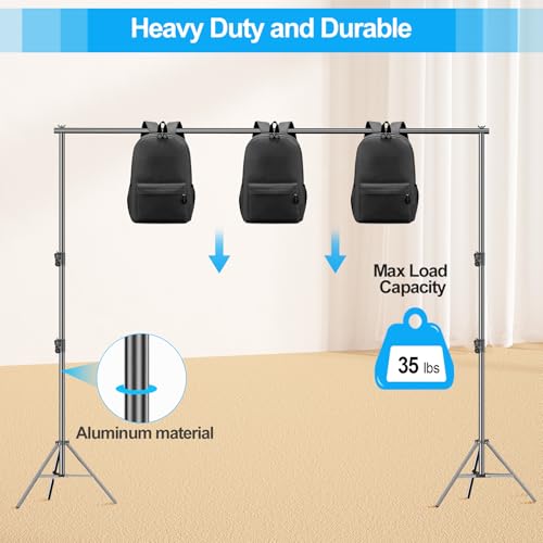 EMART Heavy Duty Backdrop Stand, 8.5 x 10ft Adjustable Photo Background Support System Kit with Carry Bag for Photography - size: 8.5x10ft