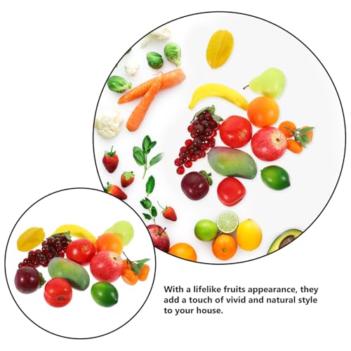 FUOYLOO 12pcs Lifelike Artificial Fruit Decor Set Plastic Simulation Apples Mangoes Foam Home Decoration Props for Table Display and Photo Styling