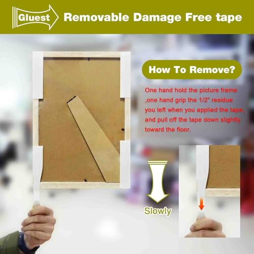 Damage Free Double Sided Tape 3/4in x 20ft, Removable Picture Hanging Strips Residue Free, Heavy Duty Mounting Tape, Wall Adhesive Strips Foam Tape Roller for Poster Carpet Rug Art Craft - size: 3/4in x 20ft