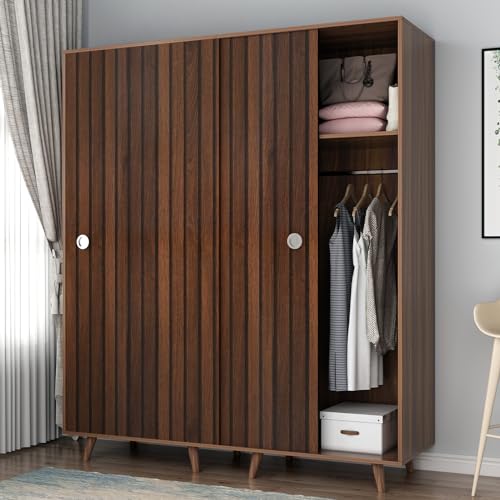 LACHEERY 15.8"x276" Brown Slat Wood Peel and Stick Wallpaper Dark Wood Panel Wallpaper Removable Self Adhesive Wooden Slats Wallpaper Wood Contact Paper for Bedroom Living Room Walls Waterproof Vinyl - color: Dark Brown, size: 15.8" x 276"