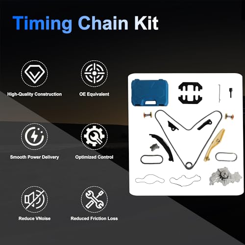 3.5 Timing Chain Kit with Water Pump with Camshaft Holding Tool Kit Fit For Ford Edge Explorer Flex Taurus Mustang 3.5L 3.7L V6 2011-2019 Replace BL3Z-6268-A 303-1248