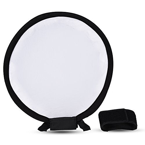 Foldable Flash Diffuser, Mini Portable Round Beauty Dish Flash Diffuser Softbox (40cm)