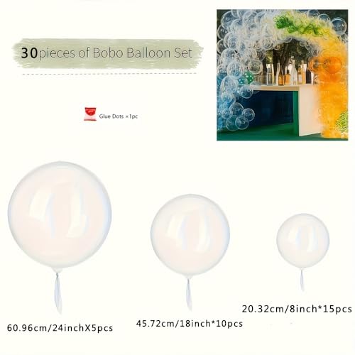 10pcs Transparent Bubble Balloon Garland Kit, Ideal for Birthdays, Weddings, Christmas, Bridal & Ocean Theme Parties, Perfect as Decor & Photo Props（18inch）