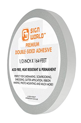 Best 1/2" Ultra-Thin Permanent Double-Sided Tape for Arts, Crafts, Photography, Scrapbooking, Tear-by-Hand, Paper Backing (1/2-Inch by 164-Feet/55 Yards) - size: 1/2-Inch Ultra-Thin