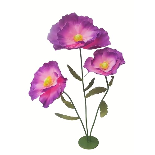 Giant Flowers for Decoration, 5.3 ft Large Artificial Flowers EVA Flores Gigantes for Wedding Birthday Easter Party Backdrop Decor Photography Props Window Display, Purple - color: C Purple
