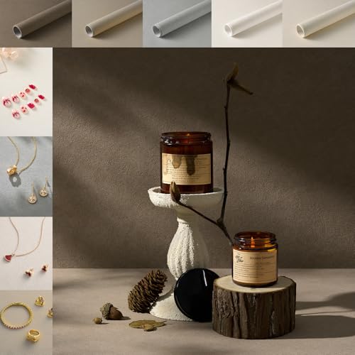 5PCS Non-Wrinkle Product Photography Backdrops, 3D Matte Texture Photo Backdrop Cloth, Flat Lay Seamless 28x21in Tabletop Backdrops for Food Jelwery Cosmetics Makeup Handbag - color: Morandi color