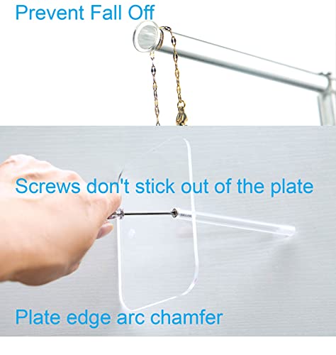 lengnoyp Premium Jewelry Stand , Solid Clear 2-Tier Acrylic Jewelry Organizer Stand & Bracelet holder Stand for Necklace Display, Ring & Watch Display - size: 2-Tier