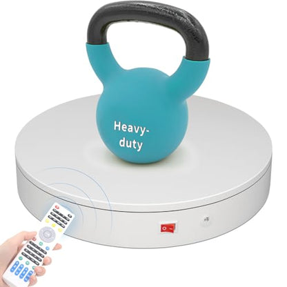 7.9In Remote Motorized Electric Turntable Rotating Display Stand Spinning Rotating Platform 360 Photography Turntable lazy susan base giratoria para for Photography,Display(Load Range:40~100lbs) - size: 7.9inch/White/100Lbs Load
