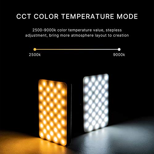VIJIM VL120 RGB Video Light, Portable LED Camera Light Panel 0-360 Full Color, CRI 95+ 2500-9000K LED 3100mAh Rechargeable DSLR Lighting for Vlogging, Photography, Video Conference
