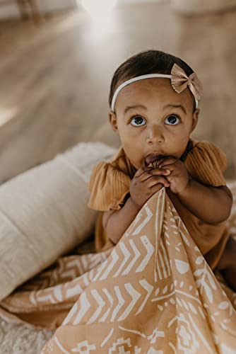 Mini Wander Swaddles for Newborns Muslin Swaddle Blankets - Breathable Soft Gender Neutral Receiving Blanket Baby Essentials | 47 x 47 Cotton - (Tapestry (Maple Sugar) - color: Tapestry (Maple Sugar)