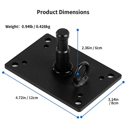 Selens 2.36 inch Baby Pin Plate Wall Ceiling Mount, Mini Lighting Wall Holder with 5/8" Stud for Photo Studio Light Stand Flash Accessories - size: 2.36 inch