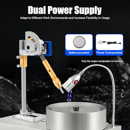 Digital Display Angle Manipulator，Gem Faceting Machine Angle Polishing Handle，High Precision Grinding Faceted Manipulator Jade Jewelry Faceting Machine Faceting Equipment 96 Index Wheel