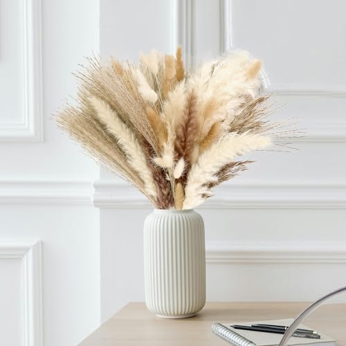 300 PCS Dried Pampas Grass Decor, Dried Flower Bouquets for Wedding, Home, Centerpiece Table, Modern Home, Western Living Room, Nurserie, Nursery, Boho Room, Beach, Women Office, and Boho Decor