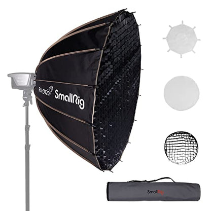 SMALLRIG Parabolic Softbox Quick Release, Parabolic Softbox, Compatible with SmallRig RC 120D/RC 120B/RC 220D/RC220B and Other Bowens Mount Light (47.2inch/120cm) - size: 47.2inch/120cm