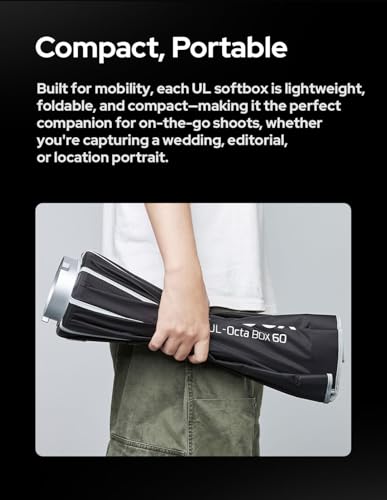 Godox Softbox UL-30x45 11.8"x17.7" Rectangular Softbox, Quick-Release Umbrella Design Bowens Mount with Grid & Deflector, for LED Video & Photography Lighting - size: Rect 30x45cm (11.8"x17.7")