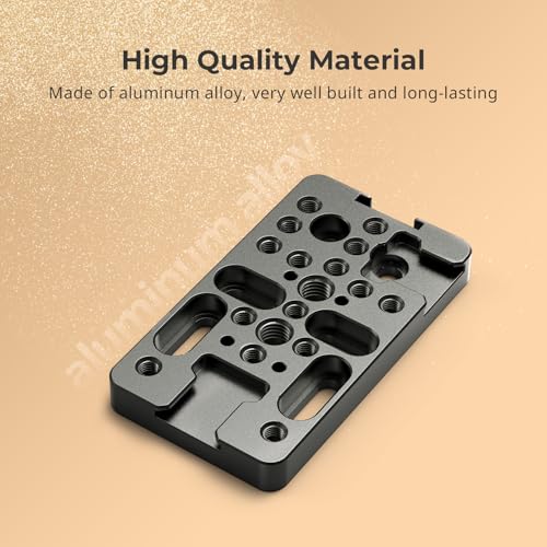 SMALLRIG Extension Cheese Plate, Multifunctional Mounting Plate with 1/4" and 3/8" Threaded Holes, Cold Shoe Mounts, and 3/8"-16 Locating Hole for ARRI, Fits for Camera Rig, DSLR Accessories - 4887