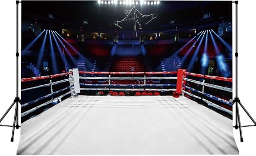 7x5ft Photography Backdrops for Boys Birthday Party Boxing Ring Backgrounds Dorm Decorations Backdrop for Men Portrait Backdrops Photo Booth Props Grey - color: Grey, size: 7x5ft