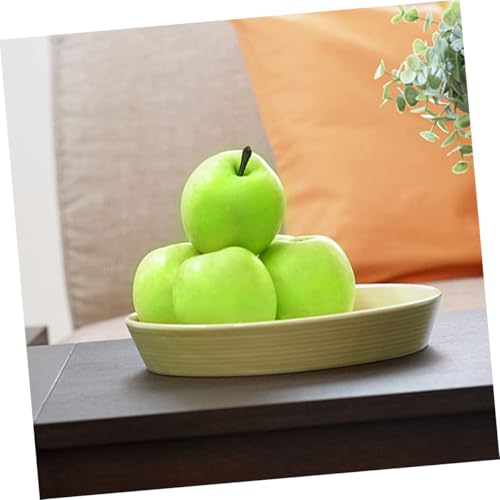 Happyyami 6pcs Realistic Foam Artificial Green Fruit Models for Home Decor and Photography Props, Lightweight Decorative Simulation Fruits for Table Display and Event Styling