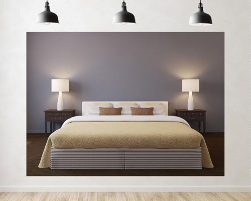 Trykid 9x6ft Neutral Tone Bedroom Bed Backdrop Cozy Home Interior Scene Photography Background Relaxation Gathering Party Decoration Tapestry Photo Booth Prop Fabric - size: 9x6ft