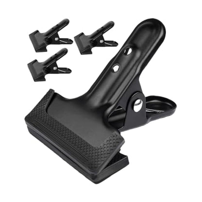 DOITOOL 4pcs Backdrop Clip Heavy Duty Photography Background Fixing Clamps for Securely Holding Various Backgrounds for Studios and Events