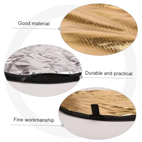Balacoo Foldable 5-in-1 60cm Photography Light Reflector with Carrying Case, Collapsible Reflective and Diffuser Board for Photo Studio and Outdoor Lighting