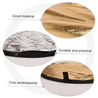 Balacoo Foldable 5-in-1 60cm Photography Light Reflector with Carrying Case, Collapsible Reflective and Diffuser Board for Photo Studio and Outdoor Lighting