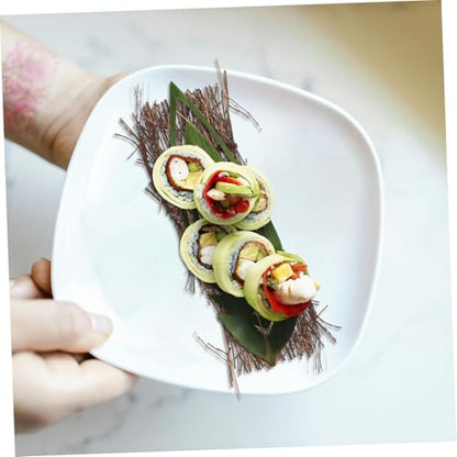 UKCOCO 6pcs Japanese Sushi Fence Serving Plates Rustic Sashimi Tray Decor for Food Photography Lightweight Sushi Decor for Tabletop Display
