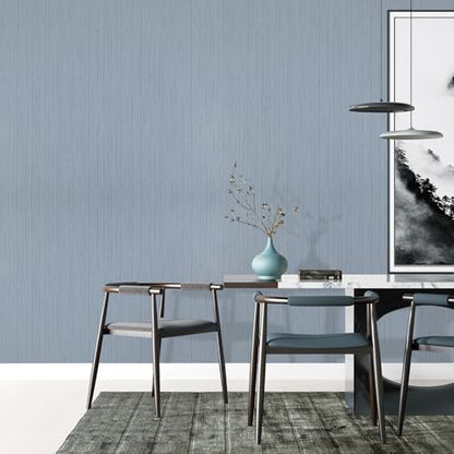 Grasscloth Peel and Stick Wallpaper Grey Blue 15.74" X 118.11" Fabric Textured Self-Adhesive Contact Paper Removable Vinyl Wall Paper Grass Cloth Linen Wallpapers for Bathroom Bedroom Cabinets Desk - color: Grey Blue, size: 15.7" x 118.1"