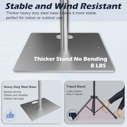 TOCRETOARE Heavy Duty Backdrop Stand, 10x10ft Pipe and Drape Backdrop Stand Kit with Adjustable Telescopic Poles Frame and Metal Base, Background Holder for Parties Wedding Birthday Photography Capacity of up to 22 lbs - size: 10x10FT-without Upgrade Clip