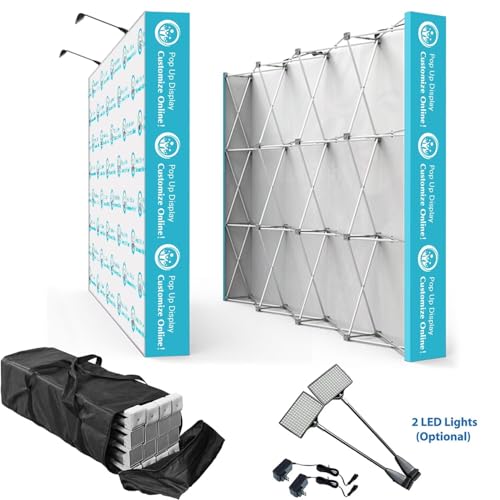 Pop Up Display Trade Show Backdrop 7.5 x 17.5 FT Custom Tradeshow Booth Display Banner Tension Fabric Backdrop for Business,Campuses, Weddings, Corporate - color: Only Banner, size: 7.5 x 17.5 FT