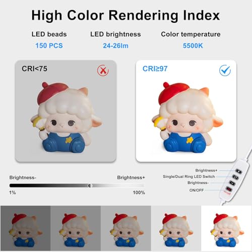 Portable Photo Studio Light Box, Photo Light Box, 16"x16"x16" Professional Dimmable Shooting Tent Kit with CRI >97 150 LED Lights 5700k 3600lm 4 Backdrops for Small Product Photography - size: 16*16*16 inch