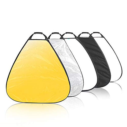 Selens 5-in-1 Triangle Reflector (32 Inch) with Handle for Photography Photo Studio Outdoor Lighting - size: 32 Inch Triangle Reflector