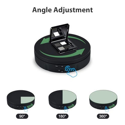 Mcbazel Motorized Rotating Display Stand,5.7inch 360 Degree Electric Rotating Turntable Display Stand for Photography Shows/Jewelry/Watch/3D Models/Cup -The Load-Bearing Capacity is About 10kg,Black - color: Black+5.7inch