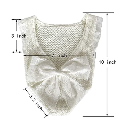 Zeroest Baby Girls' Baby Photography Props Photo Shoot Outfits Newborn Crochet Costume Knitted Clothes Rompers - color: White