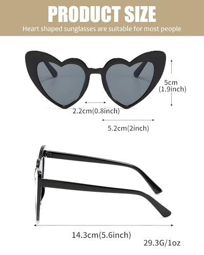 20 Pairs Heart Shaped Sunglasses for Women Colorful Glasses Fun Trendy Transparent Heart Sunglasses Party Favor - color: Heart-mix-20 Pack