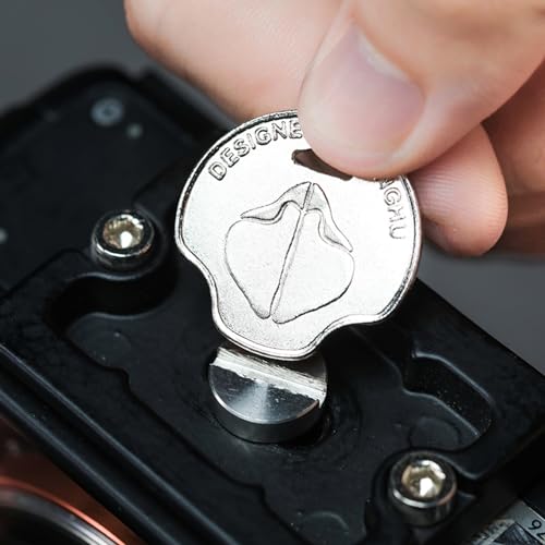 Quick Release Plate Camera Mounting Plate Slotted Screws Screwdriver Screw Driver Coin Wrench Combo Tool for Camera,Copper