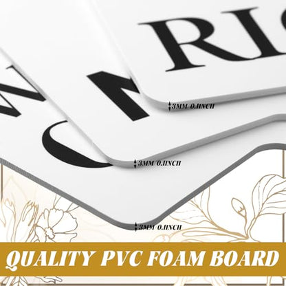 Beeveer 24 Designs Wedding Party Decorations Photo Booth Props Double Sided 13.4 x 5.5 Inch White Bridal Shower Photo Booth Props PVC Printing for Weddings Marriage Engagement Party Supplies