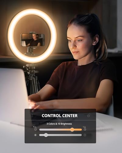 UBeesize 12 inch Ring Light with Stand, Selfie Ring Light with 50" Extendable Tripod Stand & Phone Holder for Live Stream/Makeup/YouTube Video - size: 12in, style: Standard
